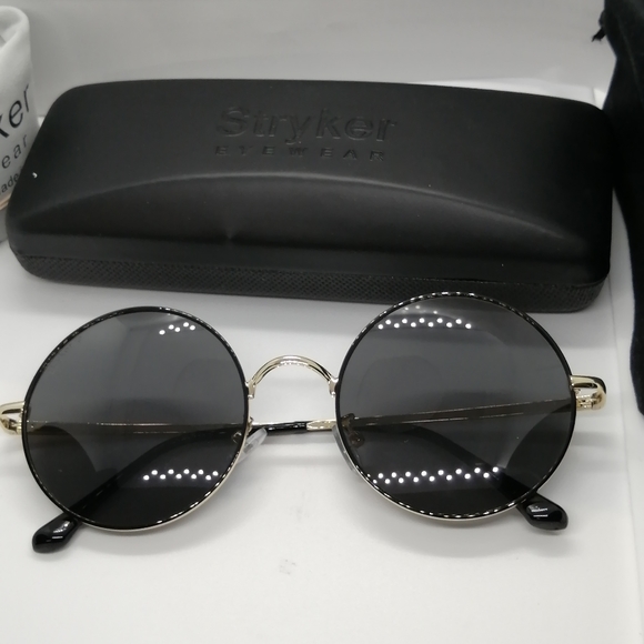 New Stryker Polarized Sunglass Black Gold Gray - Picture 8 of 8